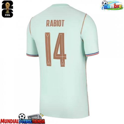 Camiseta Francia Adrien Rabiot #14 Segunda Equipación Replica Mundial 2026 mangas cortas